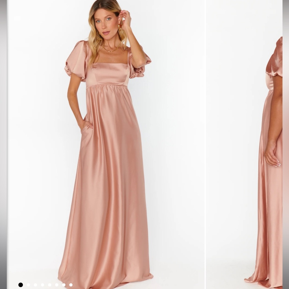 Show Me Your MUMU Nora maxi dress Rose Gold size L